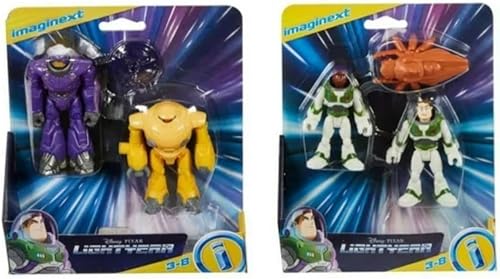 Miniatura 6 de Fisher-Price Imaginext - Juego de 2 figuras de Disney y Pixar Lightyear Buzz y más