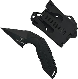 Hunting Survival Knife 6.5" Full Tang Fixed Blade Knives Camping Gear with Extra Set of FRN Sheath, MOLLE Clip Horizontal and Vertical Carry - TKF3S07 - TAKUMITAK