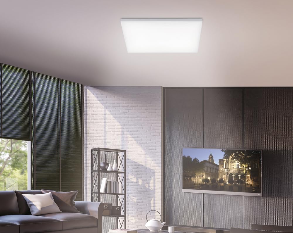 Paul Neuhaus LED Deckenleuchte rahmenlos CCT 62x62cm Fernbedienung | CCT Lichttemperaturwechsel, dimmbar, Fernbedienung