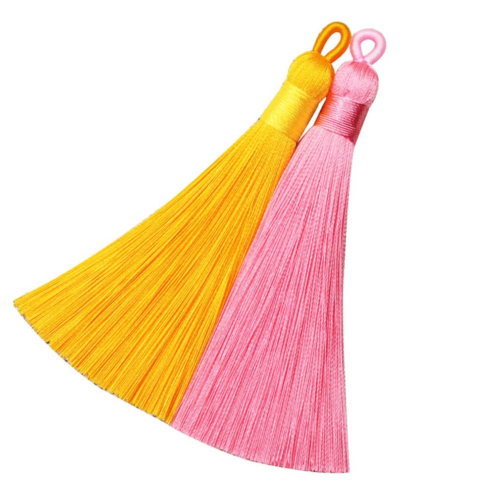 Lot De 20 Pompons Doux Et Soyeux Avec Boucles De Suspension Pour Marque-pages, Bijoux, Porte-clés, Pendentifs, Loisirs Créatifs - Violet - 8 à 9 Cm