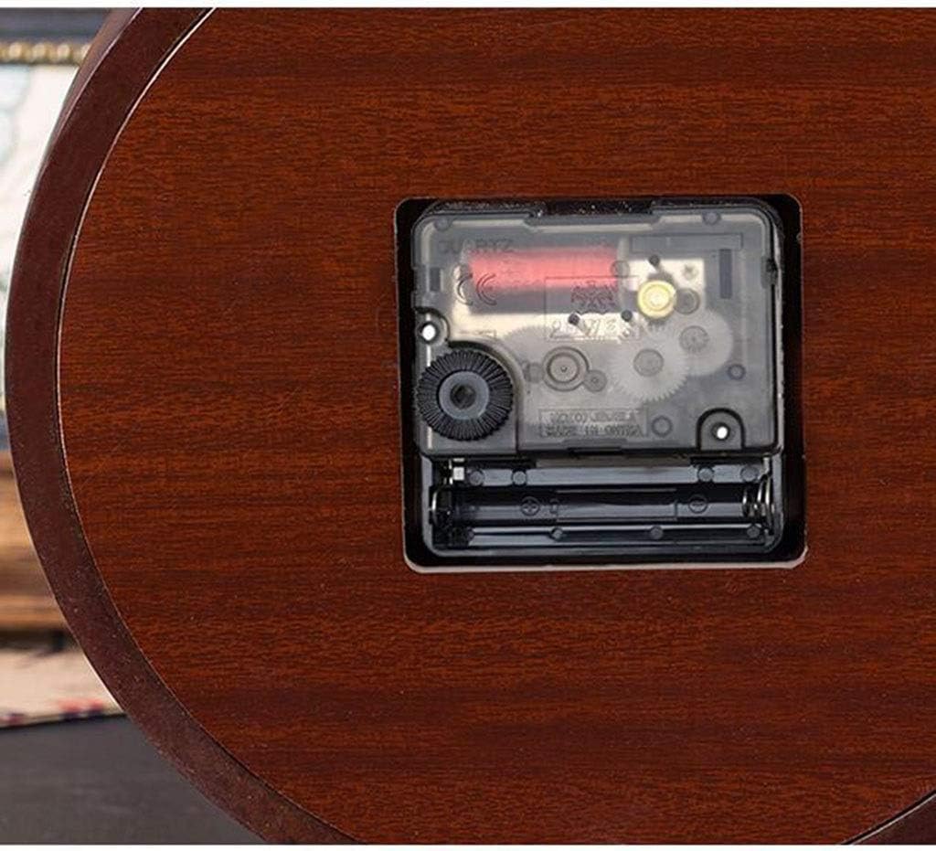 Retro Desk Clock Retro Table Clock/Deskclock -European Solid Wood Clock Simple Living Room Silent Table Clock Modern Bedroom Creative Pendulum Clock Table Clock (Size : 18 * 13 * 19.5cm/8in)