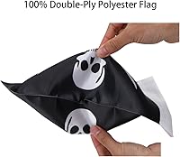 Vista 3 de Bandera de calavera con soporte de asta de bandera de motocicleta negra para Harley, para Honda Goldwing, para CB, para VTX, para CBR, para Yamaha