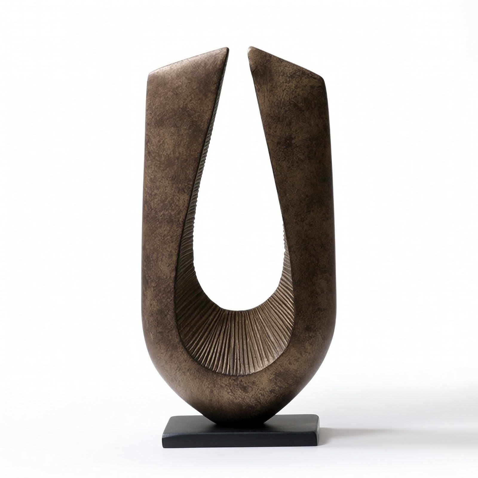 Sculpture Table avec Socle Abstraite Sculpture Table Moderne Statue pour Salon, Bureau, Entrée, Moderne Minimaliste, Sculpture Géométrique Abstraite A