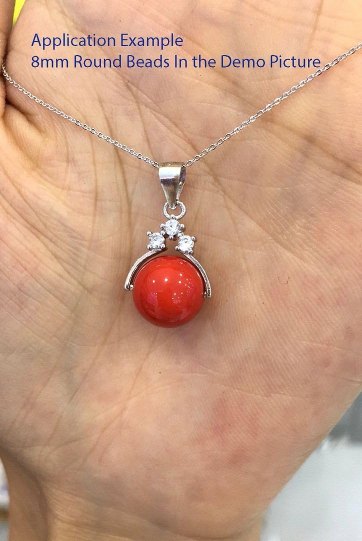 10pcs Adabele Authentic 925 Sterling Silver 19mm Pendant Clasp Pinch Bail Clip Cubic Zirconia CZ Tarnish Resistant for DIY Craft Jewelry Making SS42-3 - Image 5