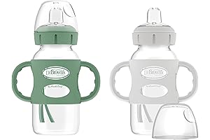 Dr. Brown's Wide-Neck Sippy Spout Bottles for 12 Months and Up -...