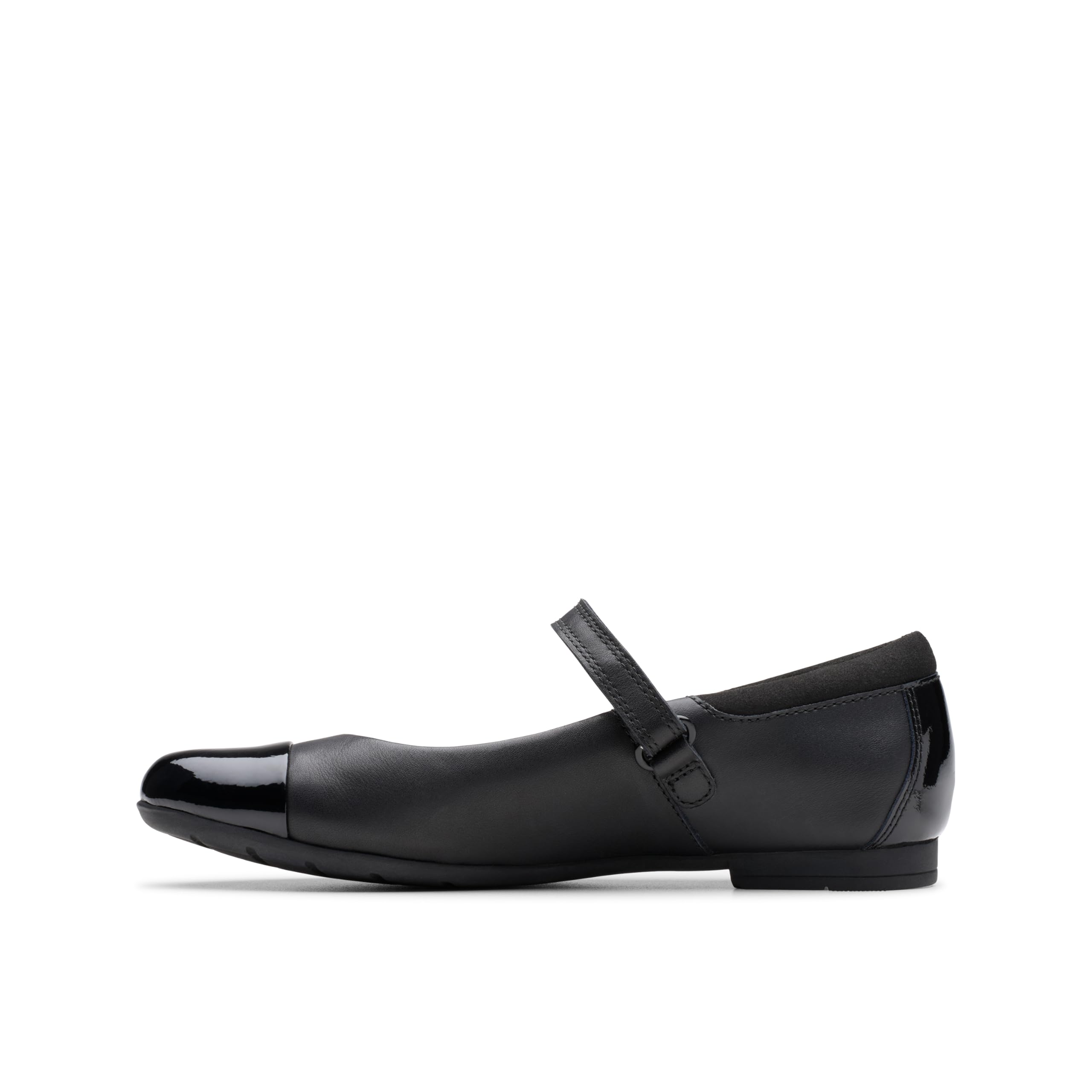 Clarks (, Uk 13.5 Child) Girls Mary Jane School Shoes Scala Gem K - G Fit Black