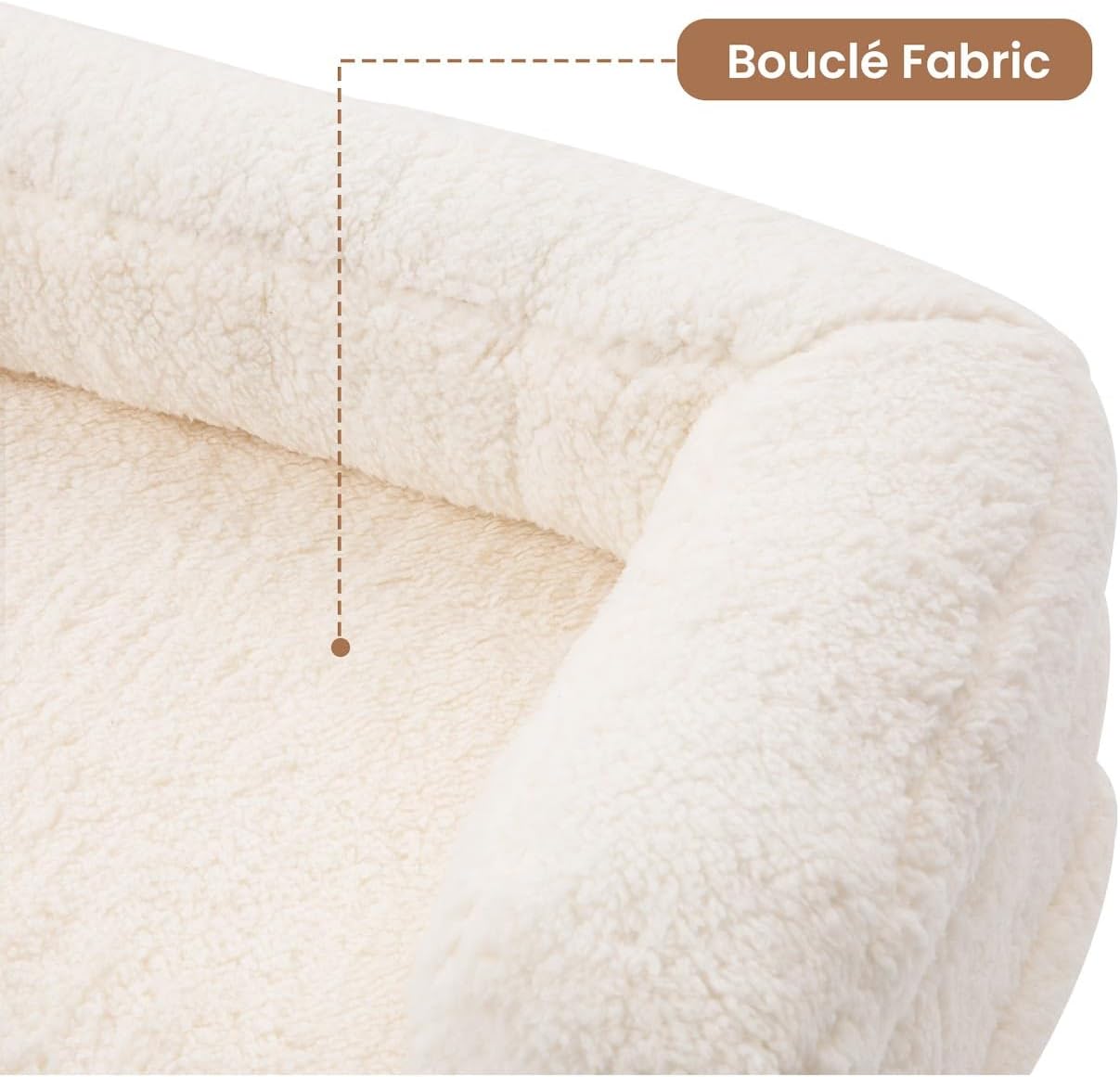 review Small Dog Bed with Anti-Slip Bottom, Cat Bed with Removable Washable Cover, Plush Pet Bed for Dogs and Cats, White Cute Dog Pillow Bed, Calming Cat Couch Bed for Indoor, Outdoor