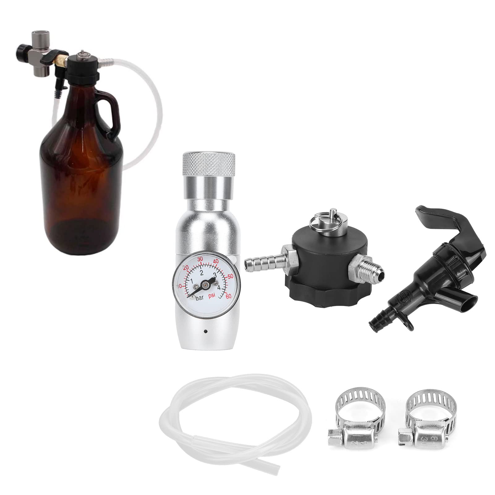 Grifo De Cerveza, Dispensador De Grifo De Cerveza, Regulador De CO2, Kit De Grifo Dispensador De Cerveza De Acero Inoxidable, Equipo De Barril De Cerveza Casero Portátil, Accesorios Para Barril De Cer