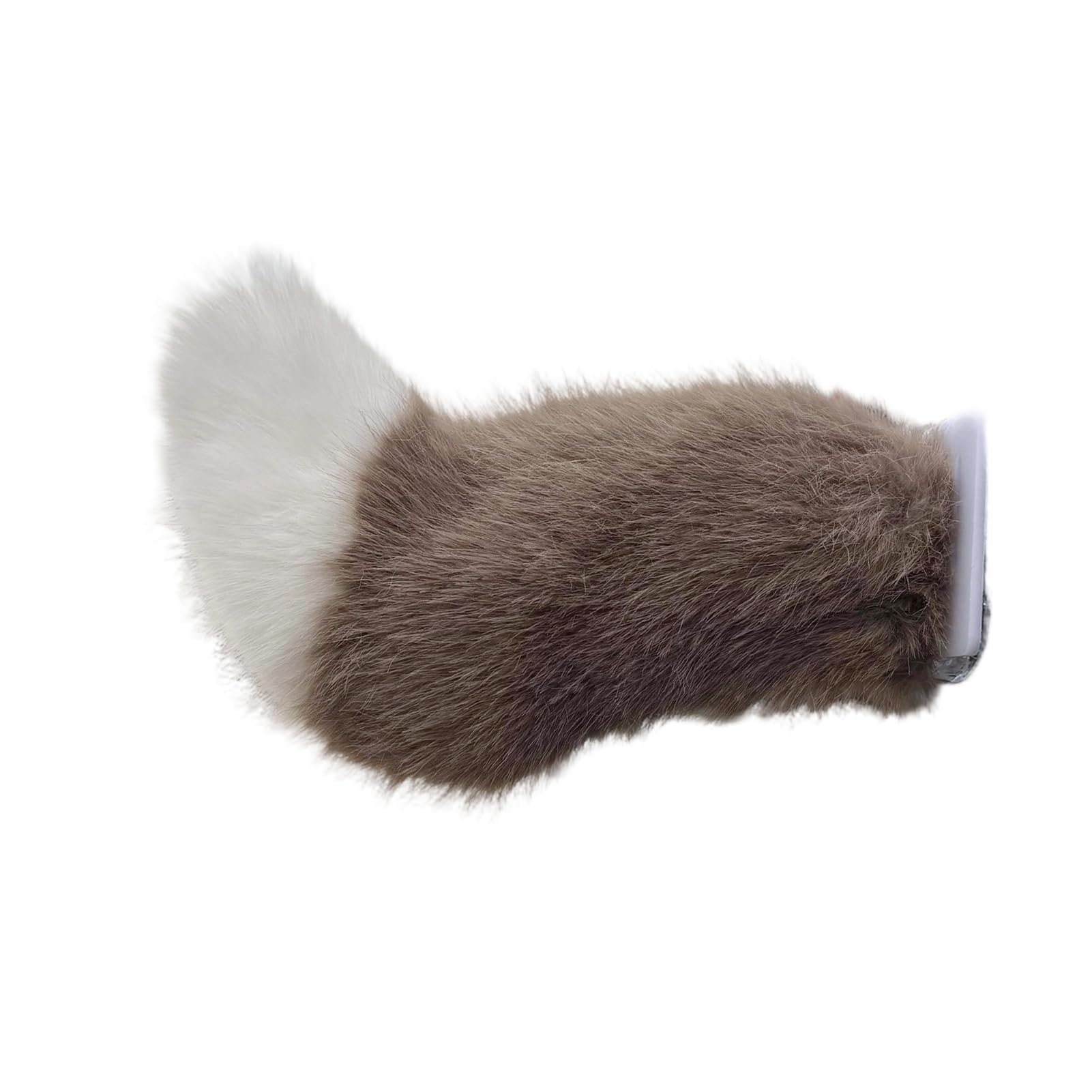 sugerou Furry Car Tail Decoration with Remote Control - Swinging Motion, Easy Install Adhesive Buckle, Removable Soft Faux Fur Car Accessory for Anime Cosplay, 30cm, Rechargeable, USB M