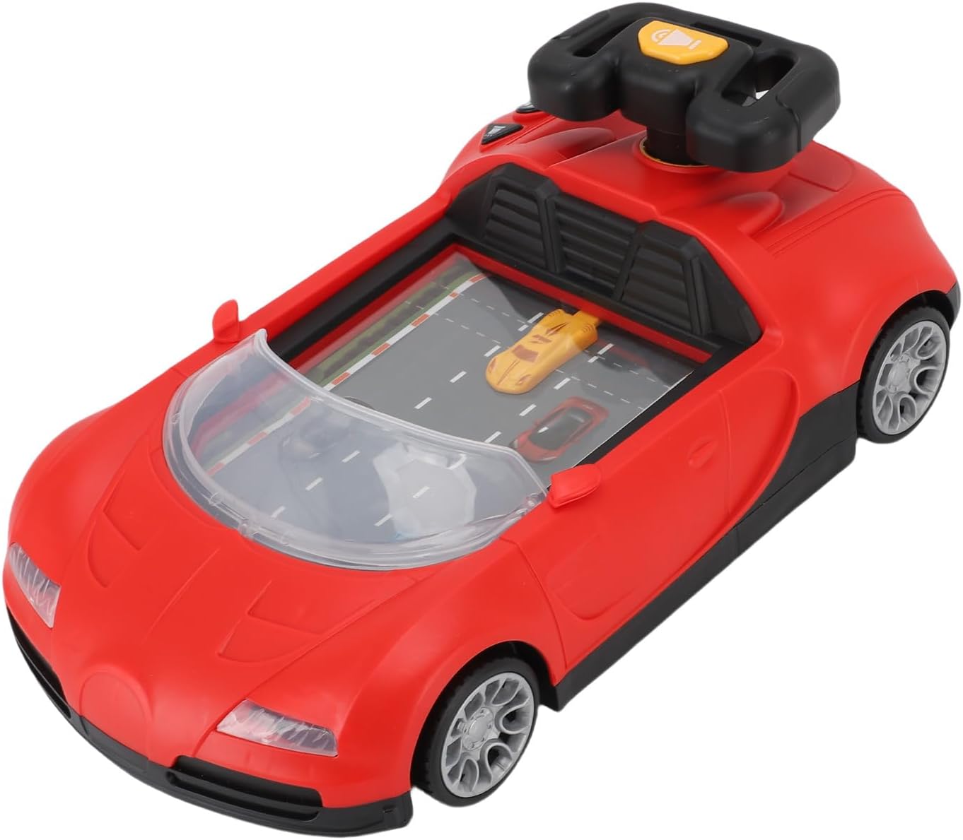 Dioche Racing Car Steering Wheel Musical Steering Wheel Toy Racing Adventure Car Toy with Sound Effects for Kids - Simulated Driving Game, Exciting Adventure (Red)