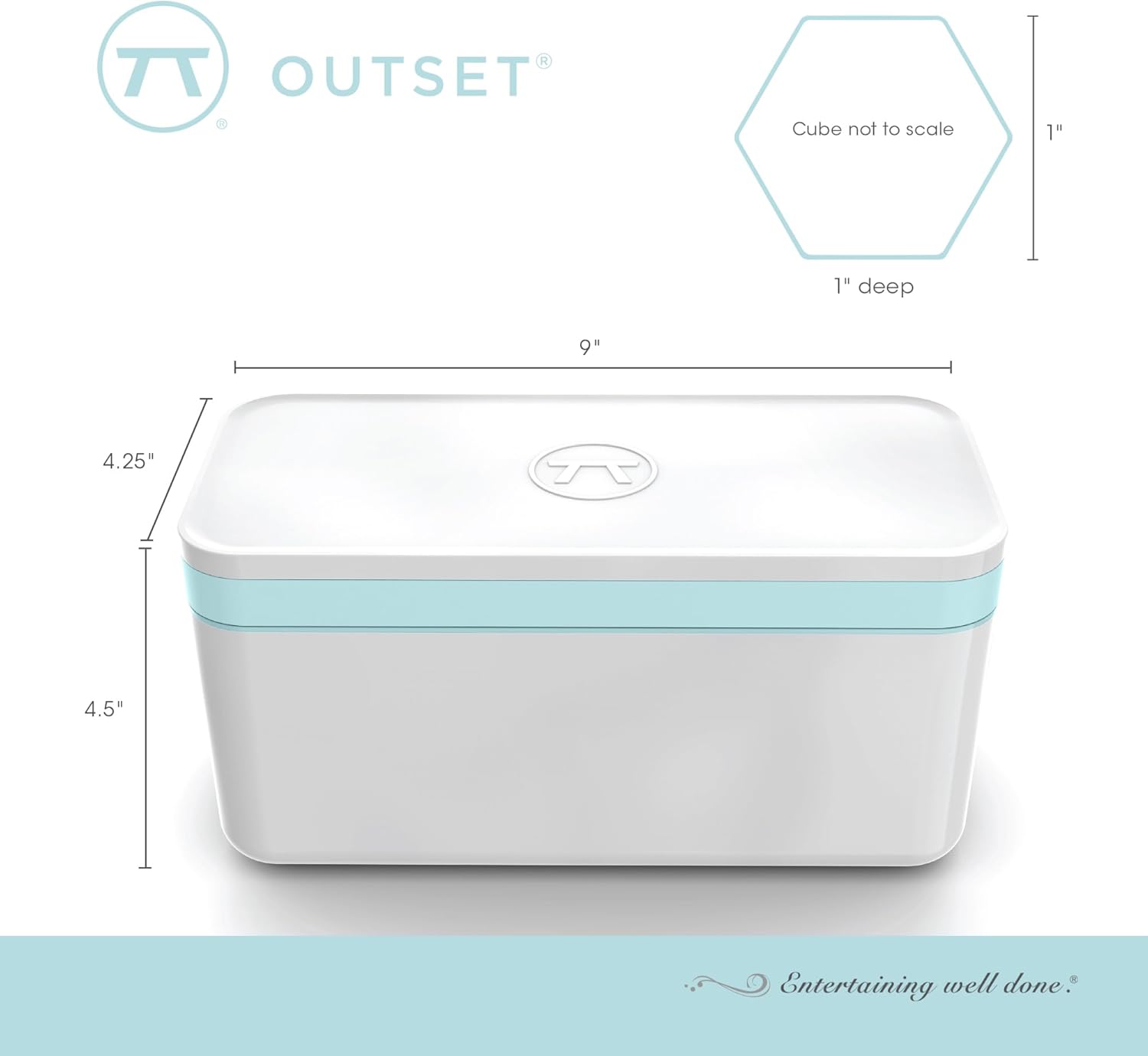 Outset Hexagon Silicone Ice Cube Tray and Storage Bucket, 29 Standard Honeycomb Cubes