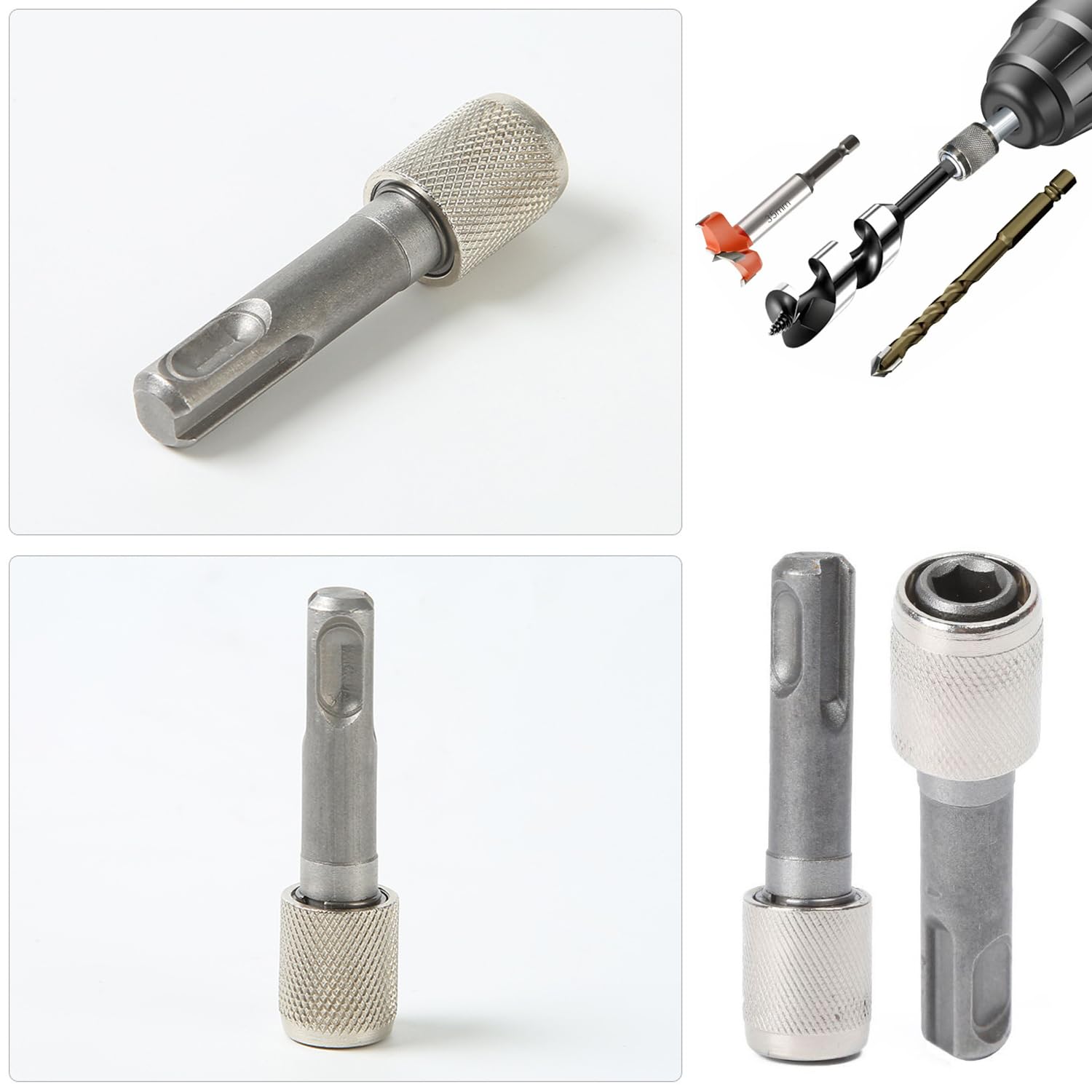 SDS to Hex Adapter - 3 Pack for Drill & Hammer -5 SDS to Hex Adapter - 3 Pack for Drill & Hammer -5