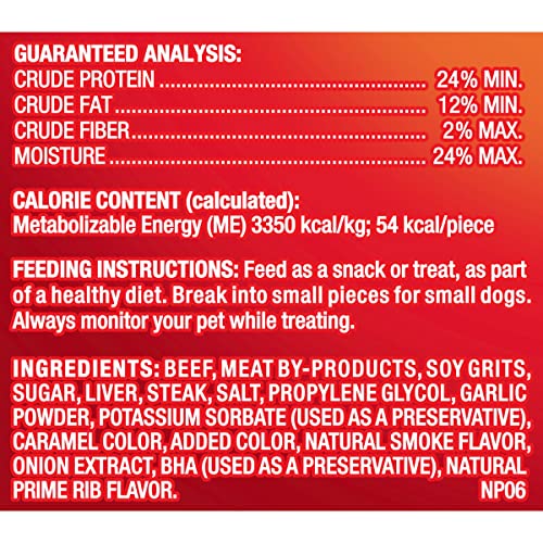 Milk-Bone Soft & Chewy Dog Treats Beef & Filet Mignon 25 Ounce + Pup-Peroni Prime Rib Flavor Dog Treats 22.5 Ounce Bundle