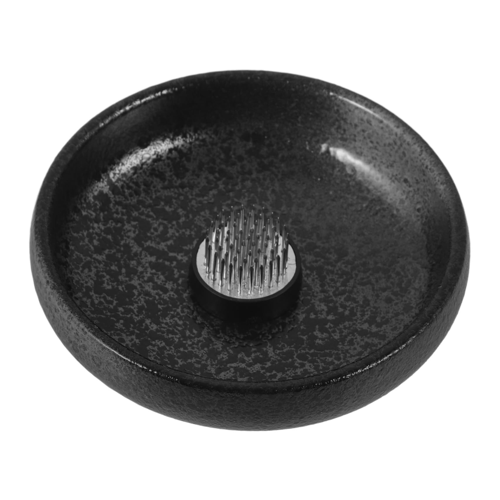 CIMAXIC Ceramic Flower Plate with Arrangement Accessory Metal Flower Pin Holder Florist Supplies