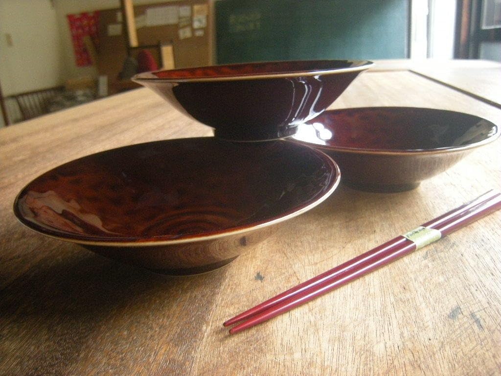 睦◎美濃焼飴釉 モダンブラウン 平鉢 5.5寸（17.5㎝ｘ5㎝） 1枚から 人気商品＊料亭うつわ＊