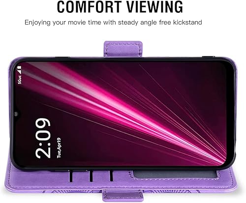 Miniatura 4 de Asuwish Funda para teléfono T-Mobile Revvl 66X 5G con protector de pantalla y soporte para tarjeta abatible Tmobile Revvl6 X Revvl6X T Mobile