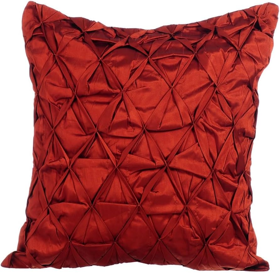 The HomeCentric Cushion Cover Custom, Decorative Navy Blue Cushion Cover Couch 16x16 inch (40x40 cm) Taffeta Fabric Pillow Covers, Solid Color, Knots, Textured, Rhombus, Modern - Navy Companioins