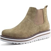 JABASIC Womens Chelsea Elastic Ankle Boots Waterproof Flat Boots