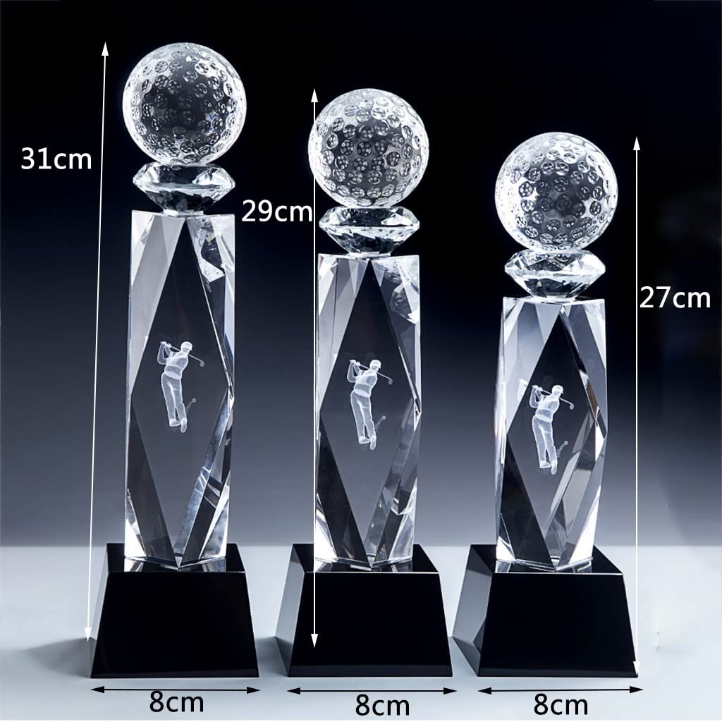 Trofeos, medallas y premios Trofeo De Golf De Cristal Transparente Trofeo Del Campeonato De La Liga De Golf Trofeo Conmemorativo Del Club De Golf Trofeo De La Distancia Más Lejana Del Premio Hoyo En U