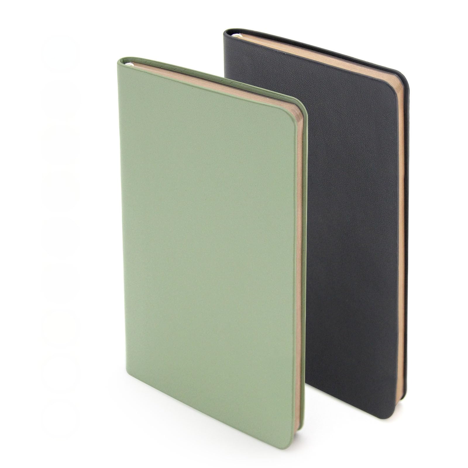 Soft Cover Journal Notebooks 2 Pack A6 Pocket Notebook Small Notebooks Lined Writing Journals 3.1x5.5 Inches 112 Pages Mini Notebooks Journals for Men and Women Travel Office School - Black Grass