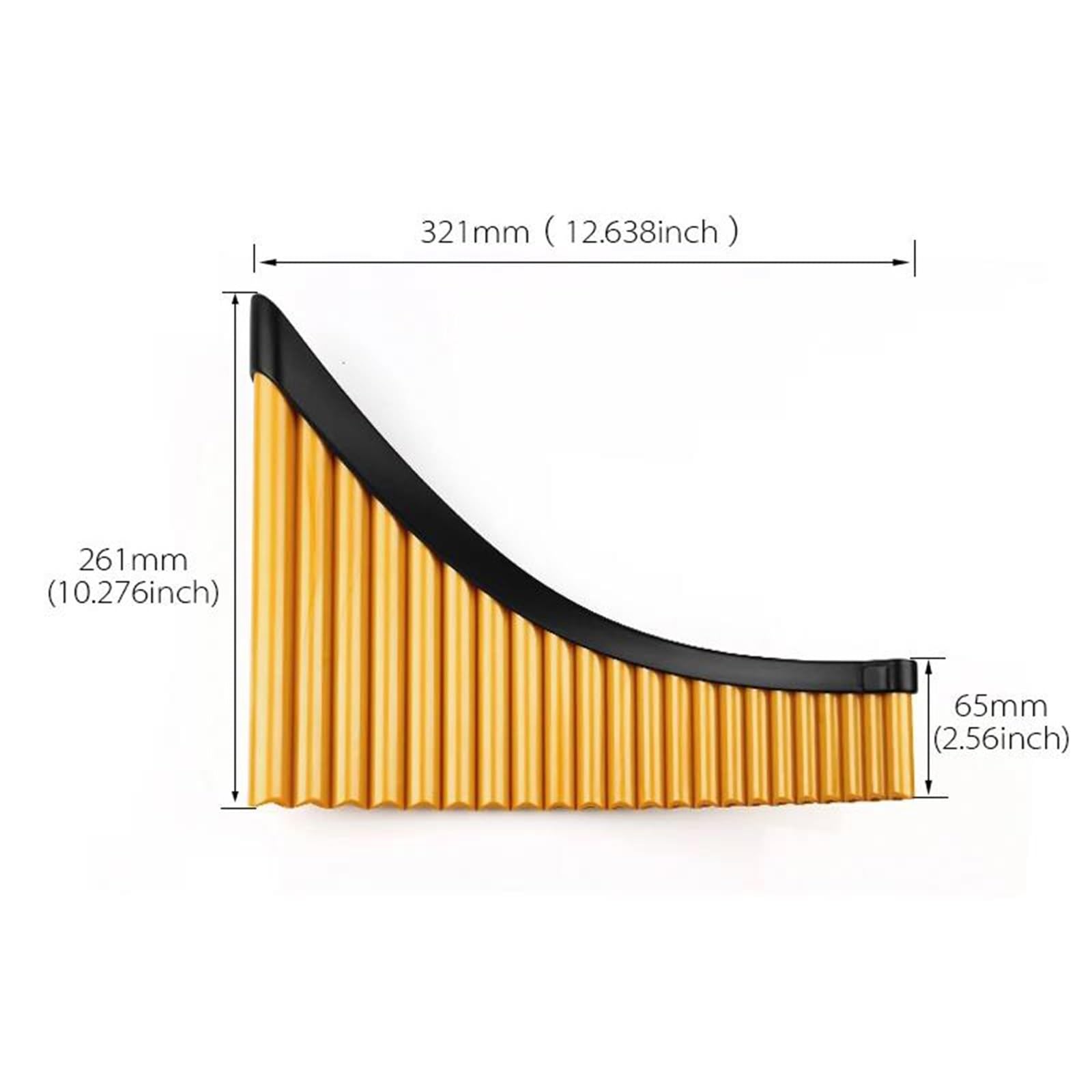 Pan Flute Instrument 22 Pipes PanFlute With Base G Key ABS Plastic Pan Flute Music Instrument Tunable Panpipes(Right C)