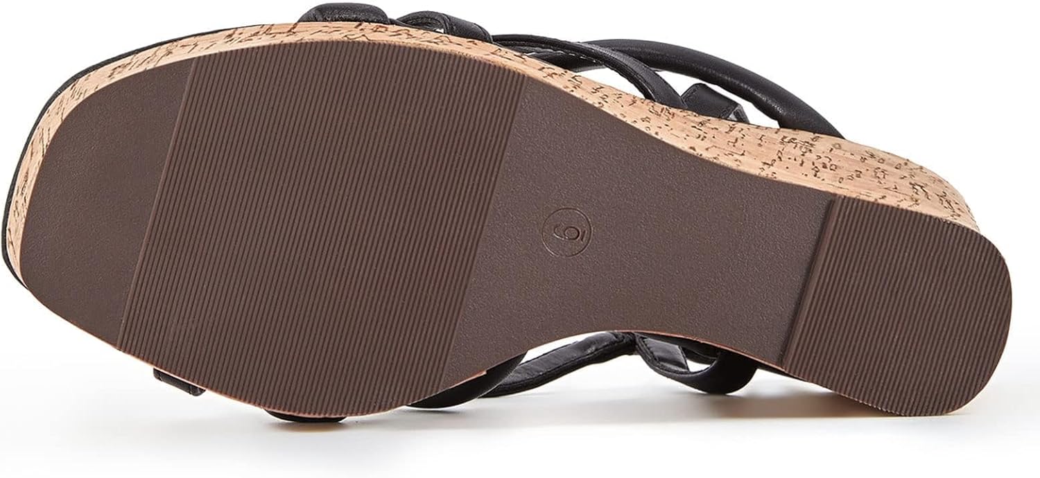 Coutgo Women Platform Wedge Sandals Cork Slingback Wedges Espadrilles Heels Summer Shoes - Image 6