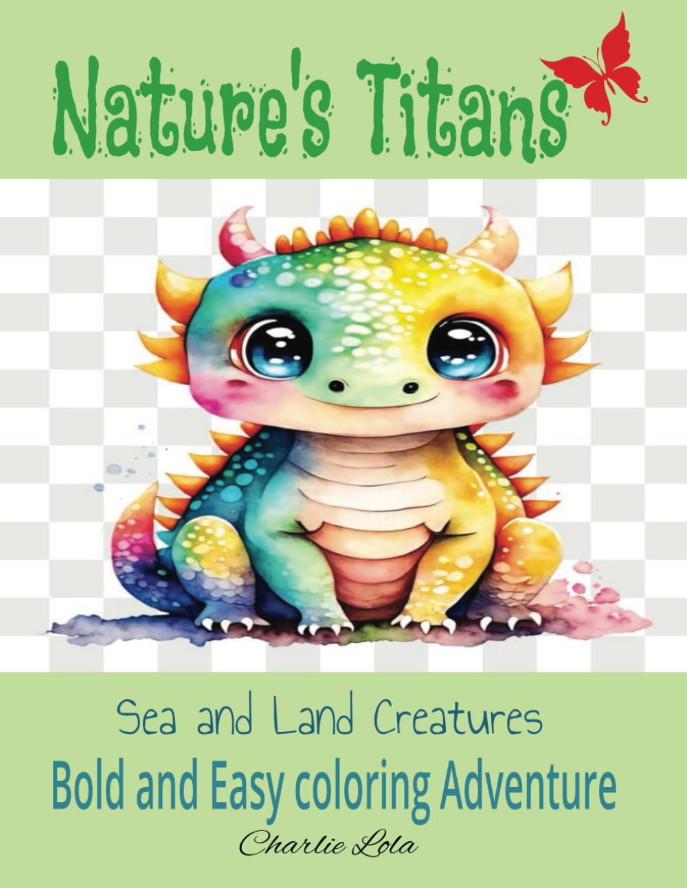 Nature's Titan: Sea and Land Creatures: Big and Bold Coloring Book for Kids - 32 pages
