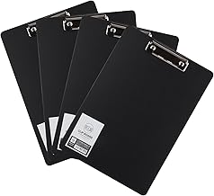 Clipboard, A4 Binder, Clip File, Powerful, Short Side, Meeting Pad, Office Supplies, Document Organizing, Portable, Portable, Vertical Type, PU Material, E-Clip (Black)