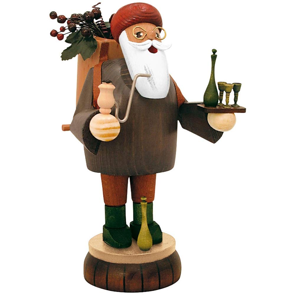 KWO Smoking Men Incense Holder, Wine Dealer, 19 cm, Wood, Multicolour, One Size