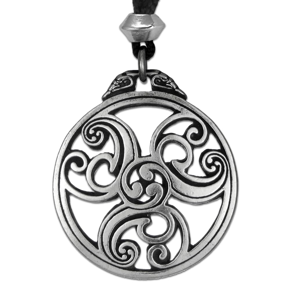 Pepilarge Triskele Triskelion Pendant Triple Spiral Necklace