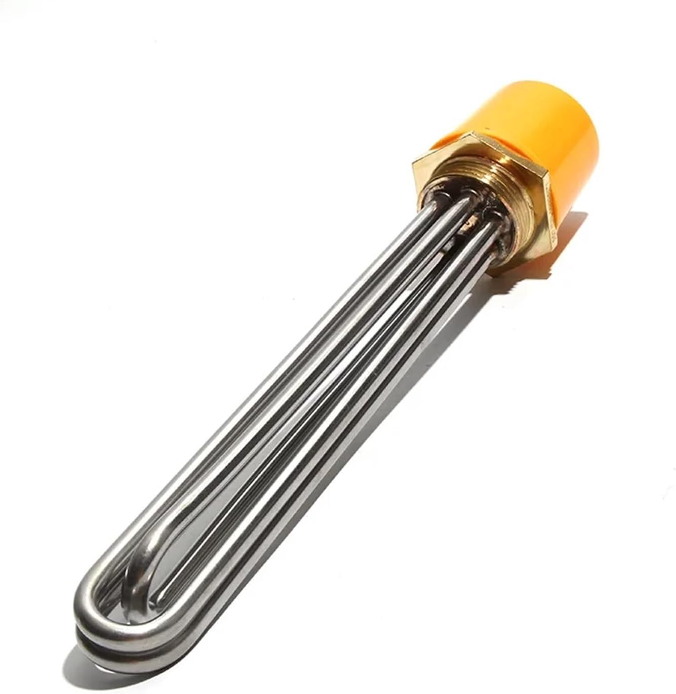 SSIMOO DN40 Water Heating Element 220V/380V 3KW-12KW 304SS with Interal Nut Copper Thread 304SS Tube Spare Parts for Air Energy Kindly (Color : 6KW 250mmL, Size : 1-380V)