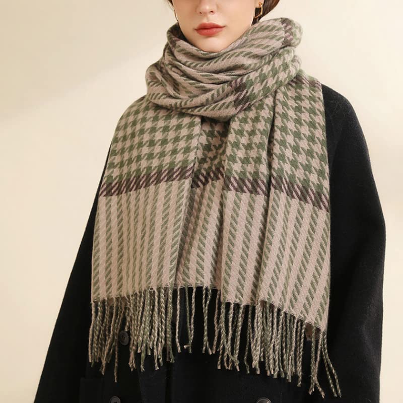 Miękki Szal Kobiety Tartan Szalik Wrap Długie Tassel Kobiet Foulard Casual Ciepła Tłumik Moda Długi Stule Dla Prezent Szalik Na Co Dzień(L)