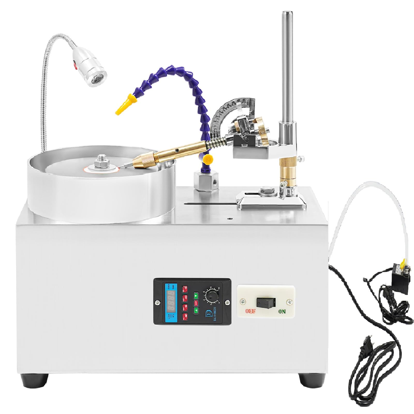 Gem Faceting Machine, 180W Jade Grinding Polishing Machine, 0-2800RPM Adjustable Speed, Rock Jewel Angle Polisher