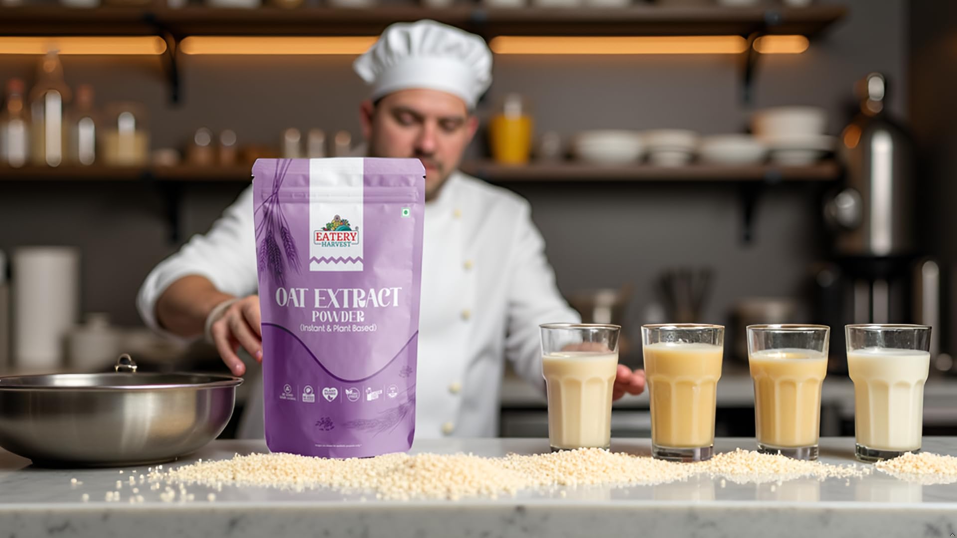EATERY HARVEST Instant Oat Milk Powder, 100g, Sugar-Free, High Protein Australian Oats, Lactose-Free - Image 7 thumbnail