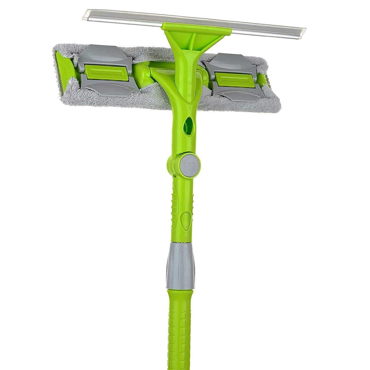 7Seas Stretch Rotatable Cleaning Mop Glass Wiper Window Cleaner Long Handle Double Side Design Kitchen Bathroom Tool Solar Panel Cleaner (1Pcs)(Multicolor)-image-30