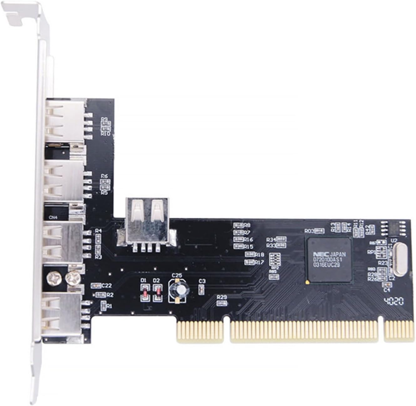 Plugs and Play to 5 USB2.0 Port Expansion Card USB2.0 Card Adds 5Ports for Hard Drives on Computers to USB Converters