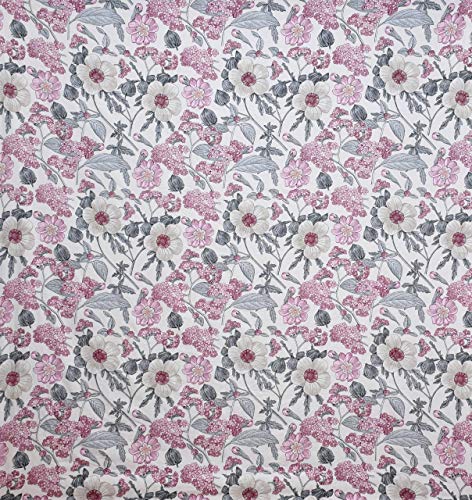 Image of Precsie Fabrics Elastic Fitted Glace Cotton King Size (84x75x Upto 8 Inches) Bedsheet with 2 Pillow Covers-200TC (Pink Flower)