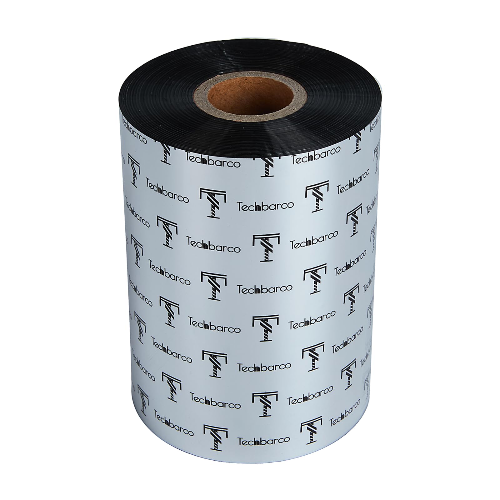 Cinta de transferencia térmica de cera mejorada de 110 mm x 450 m, núcleo de 1 pulgada, negro, tinta exterior, cinta de código de barras compatible con impresora Zebra