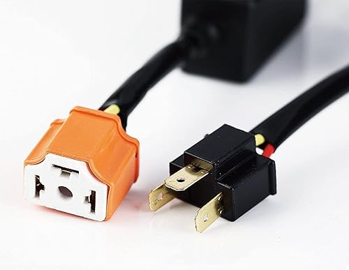 Miniatura 2 de Las (2 unidades) de decodificadores antiparpadeo con arnés sin errores para JEEP H4(9003) se adaptan a cualquier sistema de faros redondos LED de 7