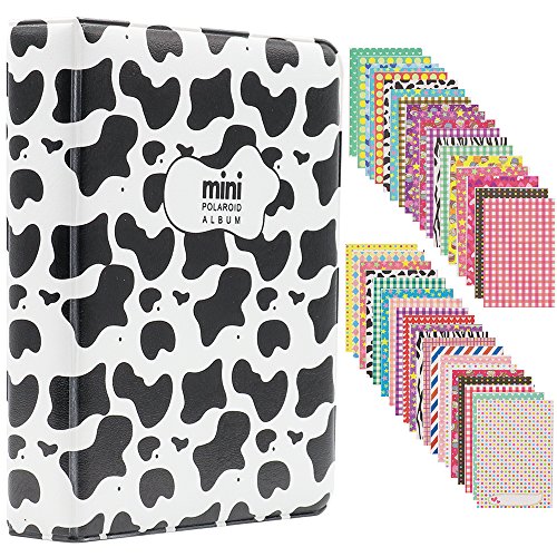 Mini-Fotoalbum mit 64 Taschen, für Fujifilm Instax Mini 7s 8 8+ 9 25 26 50s 70 90 Sofortbildkamera & Namenskarte (64 Taschen, Milch)