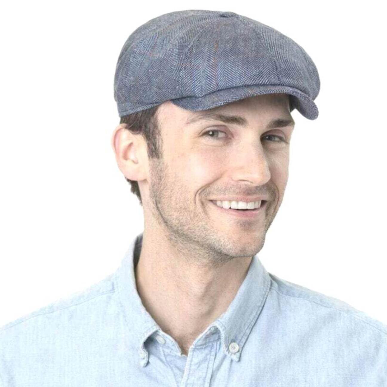 Stetson Hatteras Pascoli Flat Cap Men Blue 7 7/8