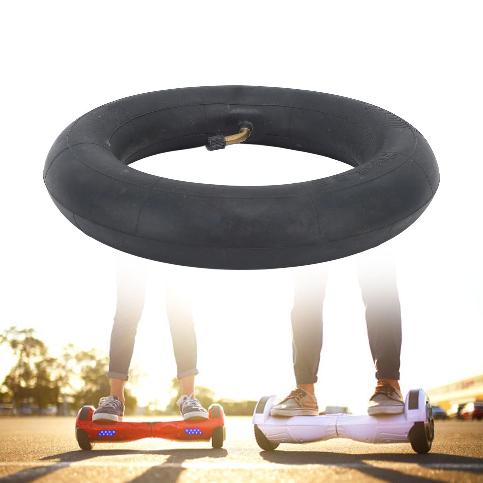 Scooter Inner Tube, Curved Valve Rubber Durable 70/65?6.5 Inner Tube for Electric Scooters