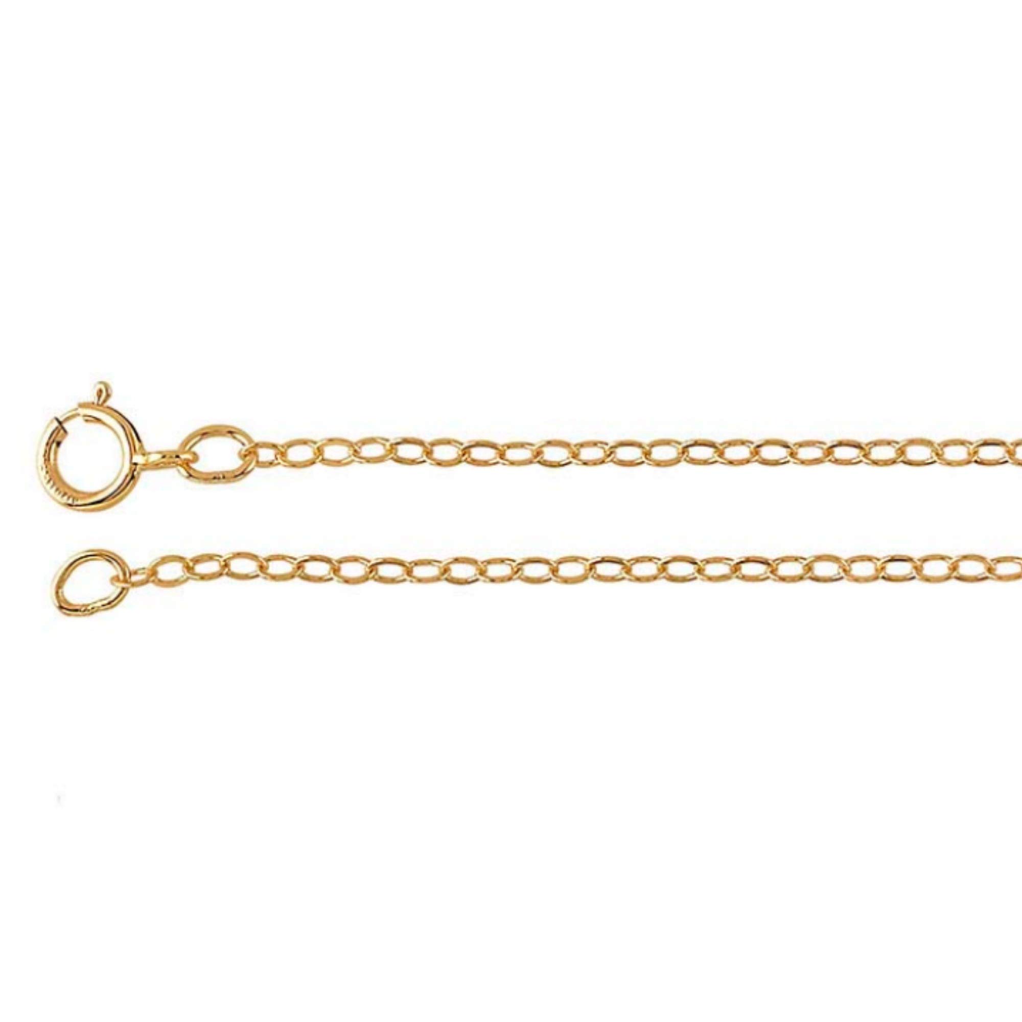 Simple Chain - Sterling Silver or 14k Gold Filled 1.5mm Cable Finished Chain - 16 Inch or 18 Inch Chain Necklace