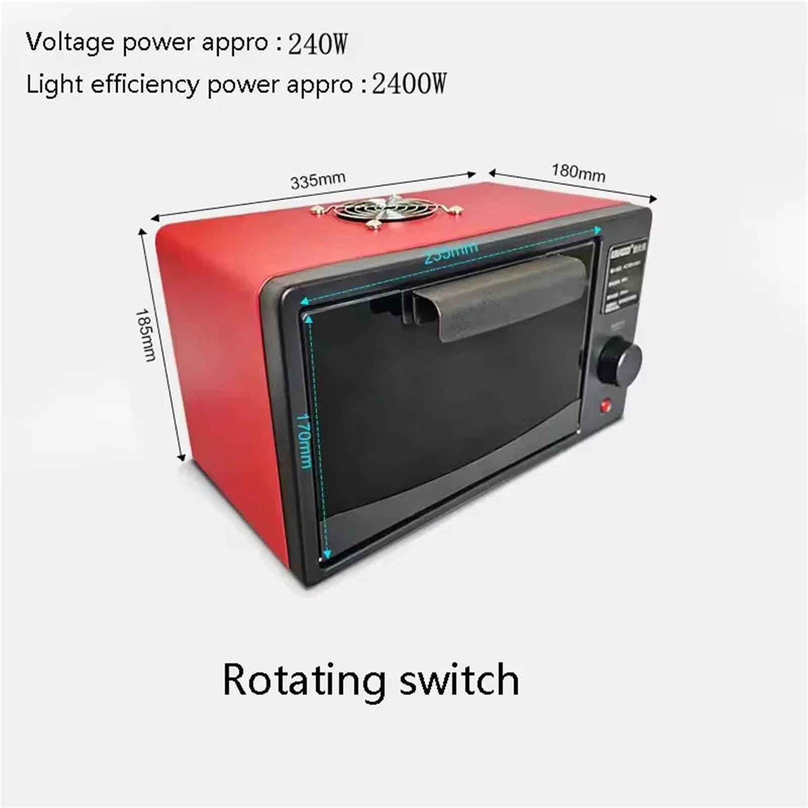 Lampada uv resina, Scatola di polimerizzazione della resina da 2400 W, luce UV da 405 nm, 395 nm e 365 nm for resistenza, rigidità e resina flessibile(Rotating switch,395nm)