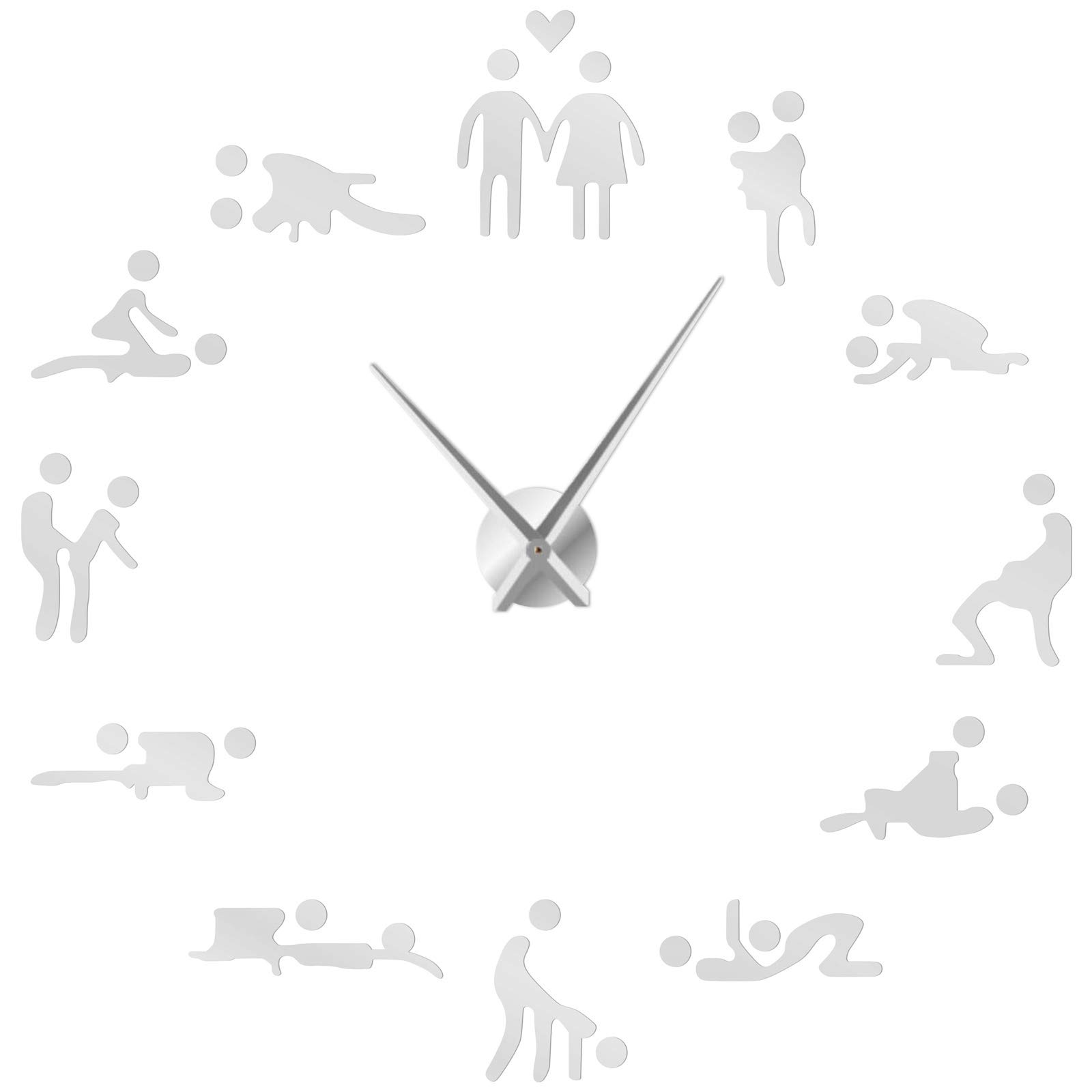 Horloge murale bricolage muet 70cm pour décorer un grand mur vide