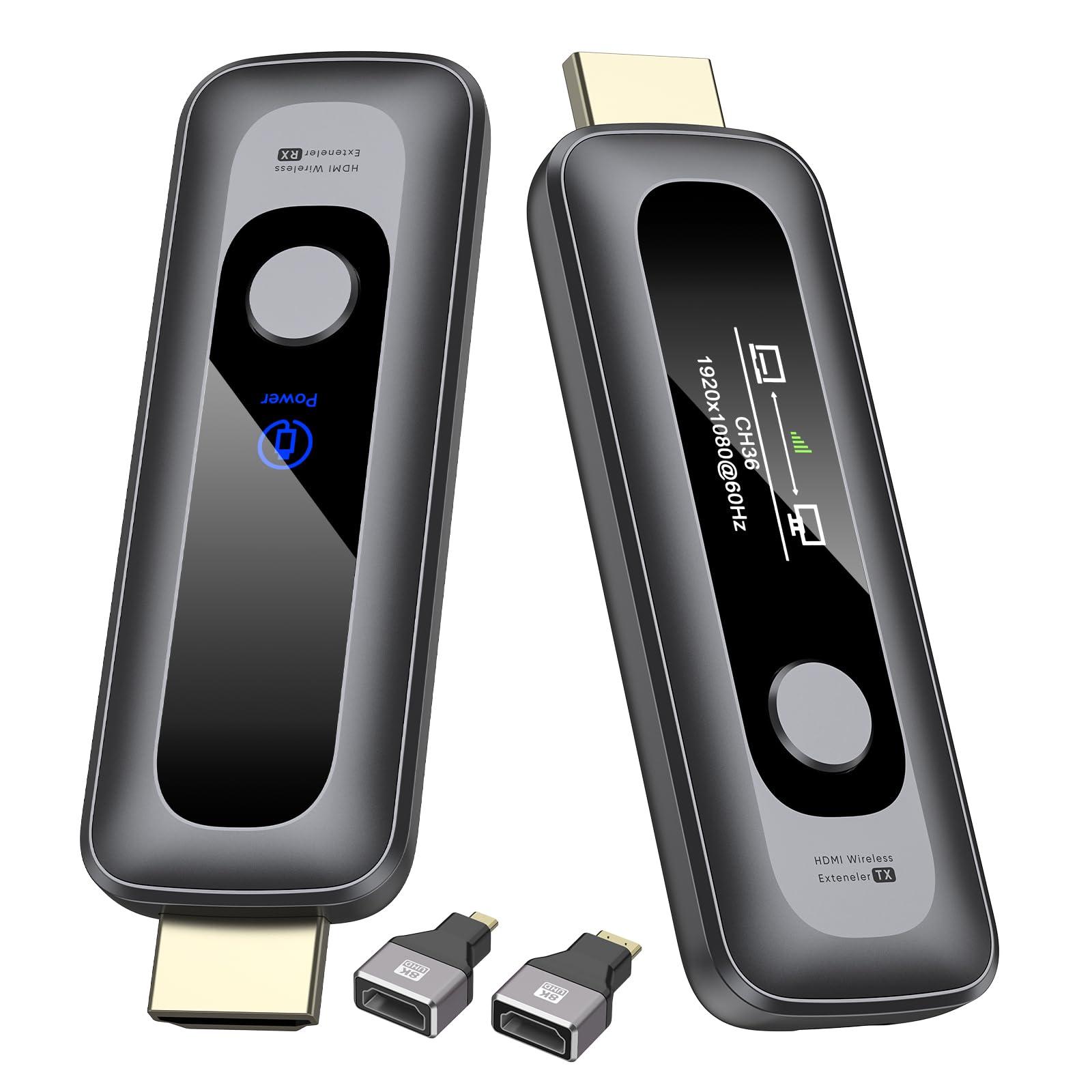 EVATEK Wireless HDMI Transmitter and Receiver 2.4G/5G Plug&Play | HDMI Wireless Extender with Smart Display-1080P@60Hz, 328FT/100M Long Range for TV/Projector/Monitor from Laptop/Pc/TV box