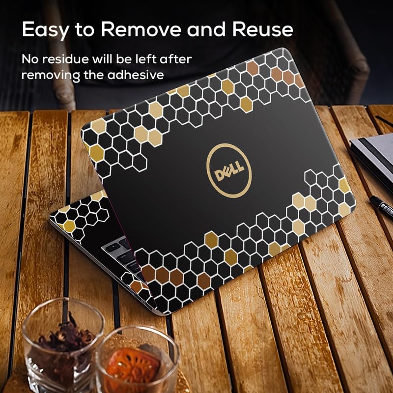 Image of Galaxsia DSGN 300 Full Body Laptop Skin Bubble-Free| Laminated & Removable | HD Quality Sticker for Laptops Upto 15.6 Inches Compatible with DELL