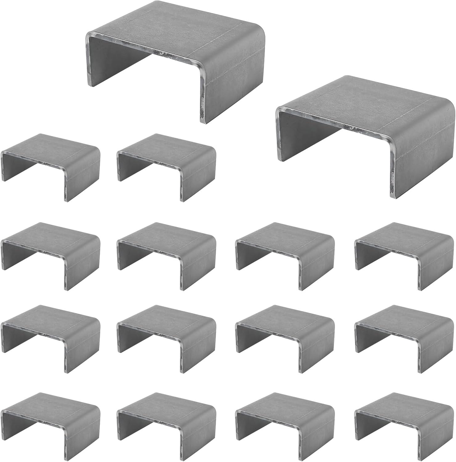 16 Pcs Heavy Duty Weld On Trailer Stake Pockets,2'' x 4'' Raw Steel Weld-On Stake Pocket Brackets for Trailer & Truck……