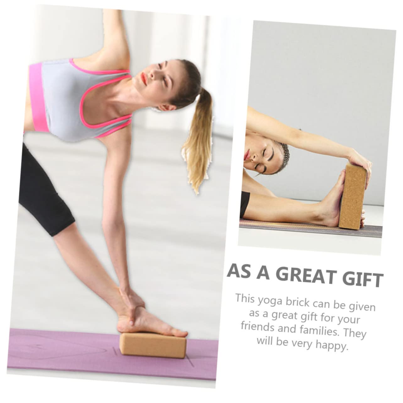 HANABASS Blocchi Yoga in Materiale Resistente Per Allenamento Di Danza Pilates e Stretching Mattoni Yoga Leggeri e Portatili Per Migliorare Stabilità e Flessibilità