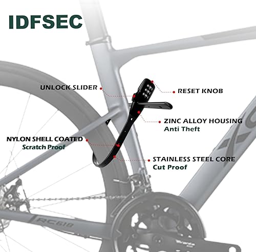 Miniatura 3 de Cierre de brida de cremallera, brida ajustable con núcleo de acero inoxidable, bloqueo de cable multiusos para asegurar cascos, bicicletas, esquís,